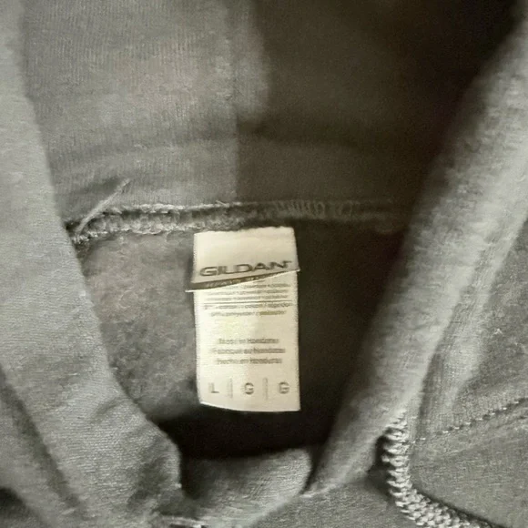 Gildan Black 'Half Human Half Coffee' Hoodie Size Unisex Large - Picture 4 of 7